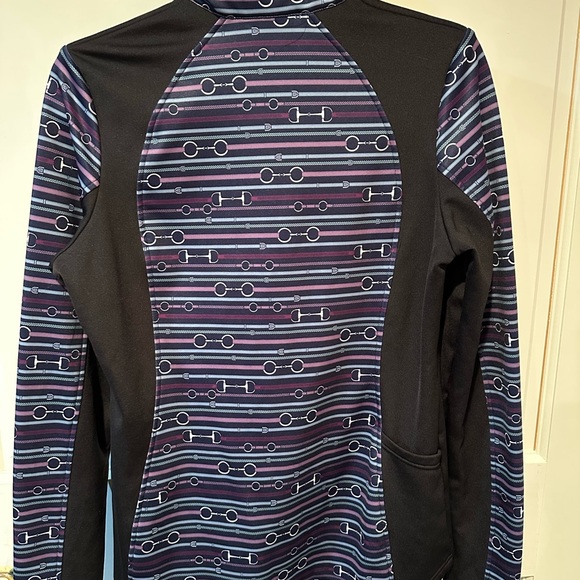 Kerrits Women's Black and Striped Equestrian Hoodie - Picture 3 of 3